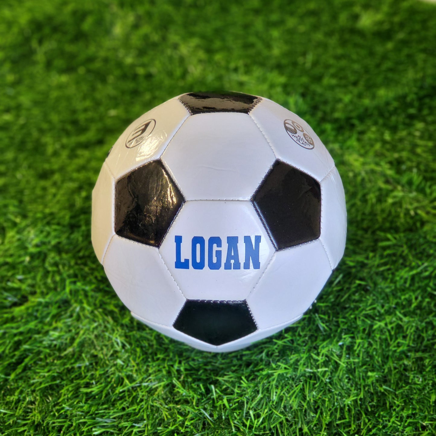 Customized Soccer Ball Personalized with Name Blue