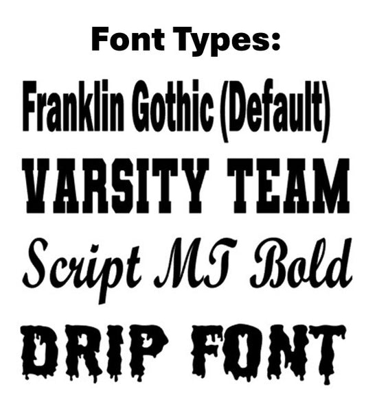 Font Types for Customized Text