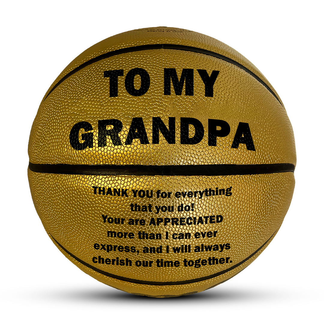 Grandpa Basketball Gift Gold