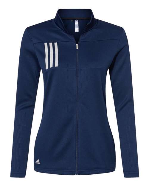 adidas Women's 3-Stripes Double Knit Full-Zip-1