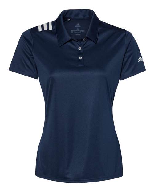 adidas Women's 3-Stripes Shoulder Polo-1