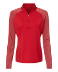 adidas Women's Stripe Block Quarter-Zip Pullover-1