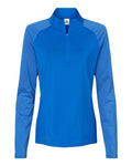 adidas Women's Stripe Block Quarter-Zip Pullover-1