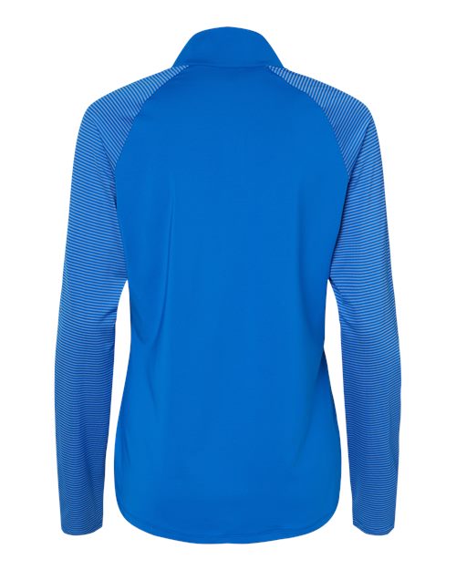 adidas Women's Stripe Block Quarter-Zip Pullover-2