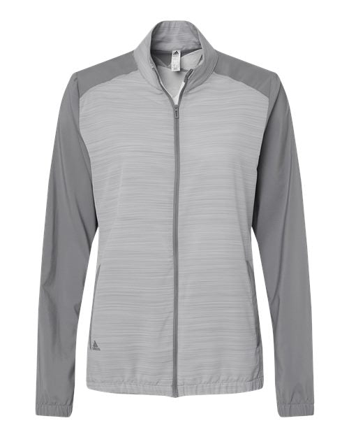 adidas Women's Heather Block Full-Zip Wind Jacket-1