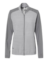 adidas Women's Heather Block Full-Zip Wind Jacket-1
