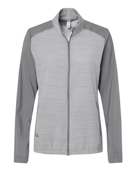 adidas Women's Heather Block Full-Zip Wind Jacket-1