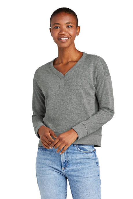 District Women's   Perfect Tri   Fleece V-Neck Sweatshirt DT1312