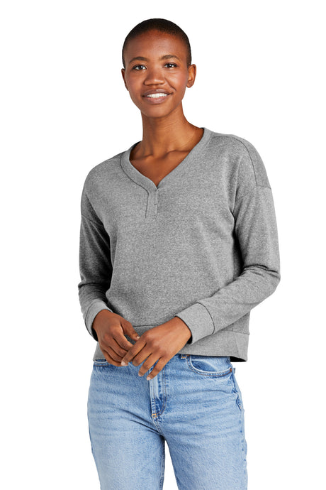 District Women's   Perfect Tri   Fleece V-Neck Sweatshirt DT1312