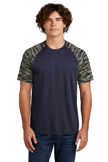 Sport-Tek Men's   Drift Camo Colorblock Tee ST376