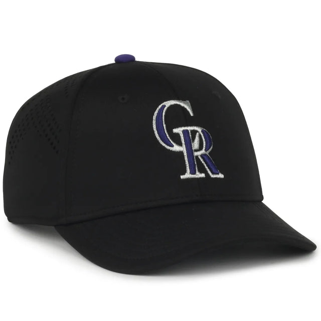 Outdoor Cap Colorado Rockies™ Official MLB® Replica Structured Solid Panel Hat (MLB-650)-1