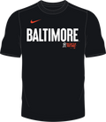 Nike Baltimore Orioles Men's Crew Neck Synthetic City Connect Tee
