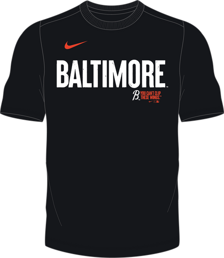 Nike Baltimore Orioles Men's Crew Neck Synthetic City Connect Tee
