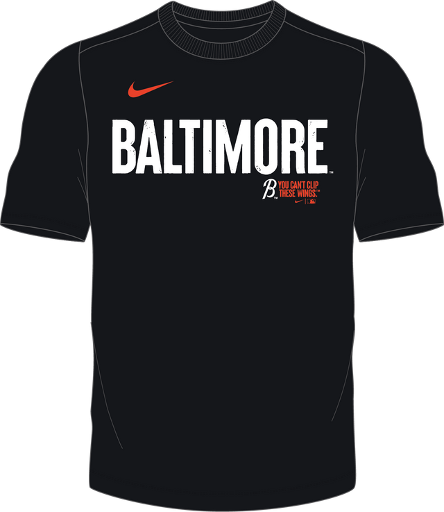 Nike Baltimore Orioles Men's Crew Neck Synthetic City Connect Tee