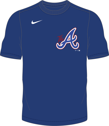 Nike Atlanta Braves Men's Crew Neck Synthetic City Connect Tee