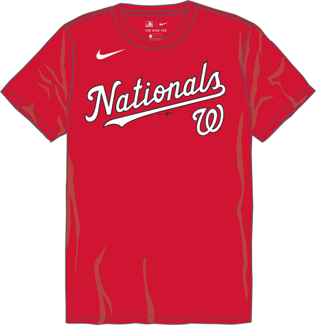 Nike Washington Nationals Men's Crew Neck Synthetic Tee