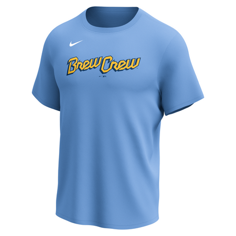 Nike Milwaukee Brewers Men's Crew Neck Synthetic City Connect Tee-1
