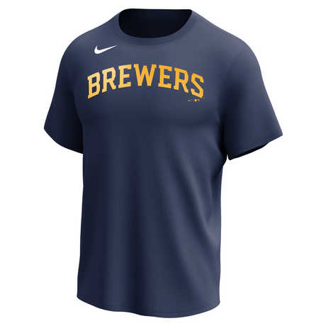 Nike Milwaukee Brewers Men's Crew Neck Synthetic City Connect Tee