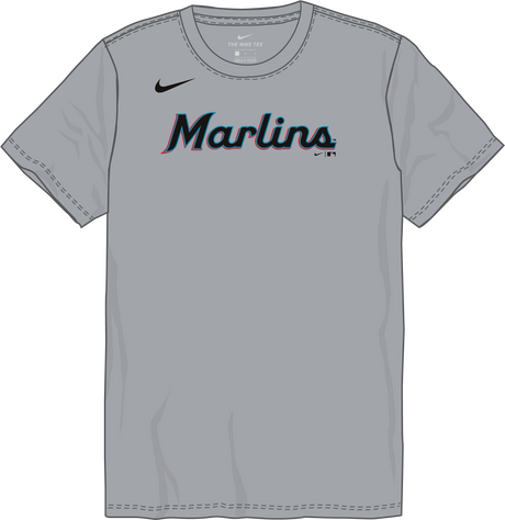 Nike Miami Marlins Youth Institutional Short Sleeve Cotton Tee