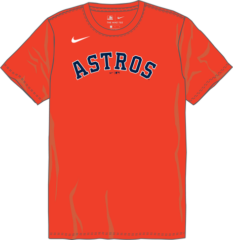 Nike Houston Astros Youth Institutional Short Sleeve Crew Neck Tee