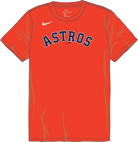 Nike Houston Astros Youth Institutional Short Sleeve Cotton Tee