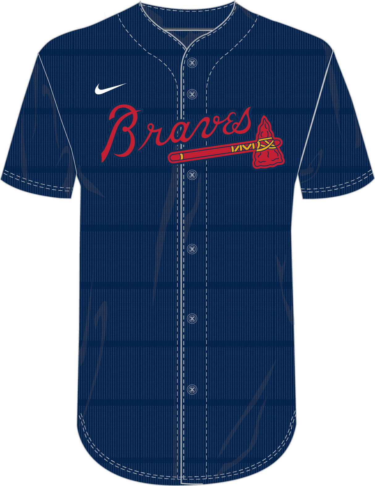 Nike Atlanta Braves Youth Institutional Full Button Jersey