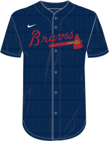 Nike Atlanta Braves Youth Institutional Full Button Jersey