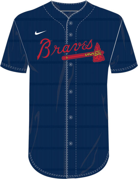 Nike Atlanta Braves Youth Institutional Full Button Jersey