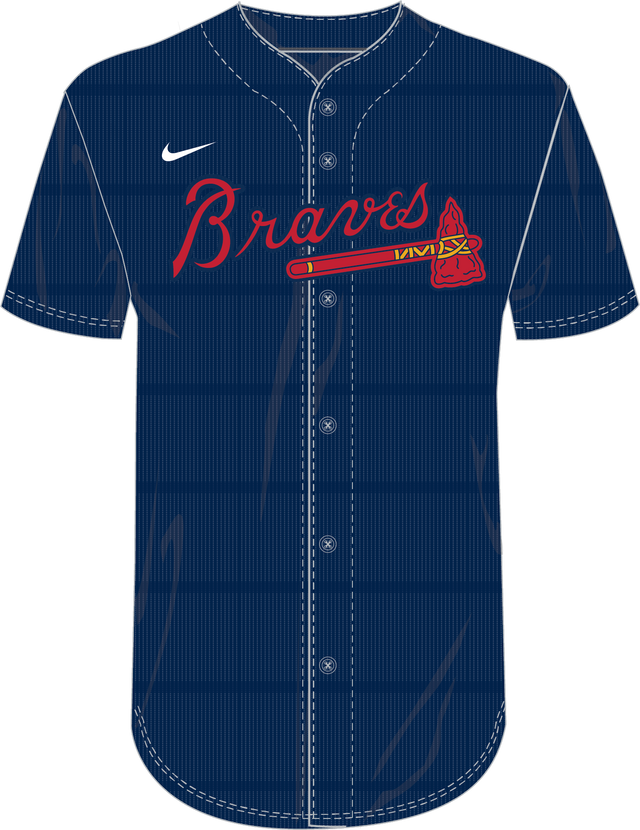 Nike Atlanta Braves Youth Institutional Full Button Jersey