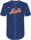 Nike New York Mets Youth Institutional Full Button Jersey