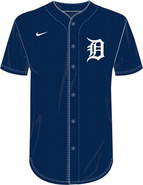 Nike Detroit Tigers Youth Institutional Full Button Jersey