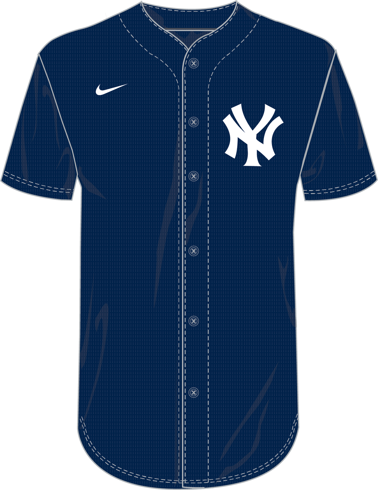 Nike New York Yankees Youth Institutional Full Button Jersey