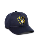 Outdoor Cap Milwaukee Brewers™ Official MLB® Replica Structured Solid Panel Hat (MLB-350)-1