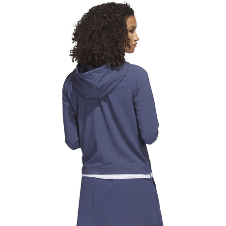 adidas Women's Seersucker 1/4-Zip Golf Hoodie-2
