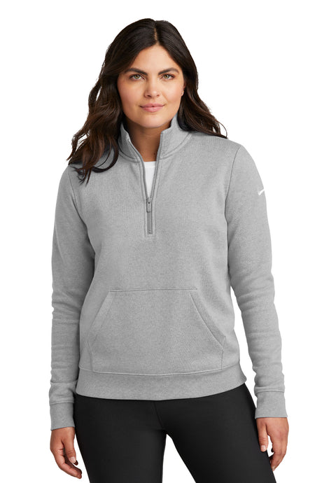 Nike Women's Club Fleece Sleeve Swoosh 1/2 Zip. NKDX6720