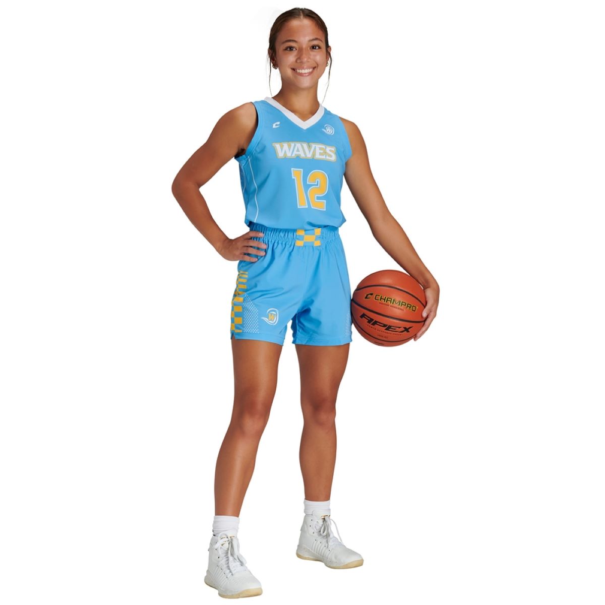 Custom Stretch Woven Basketball 5" Short Womens, Girls Team Basketball Shorts