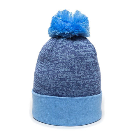 Outdoor Cap PWC-100 Heathered Acrylic Knit Beanie with Pom-1