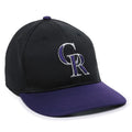 Outdoor Cap Colorado Rockies™ Official MLB® Replica Structured Solid Panel Hat (MLB-350)-1