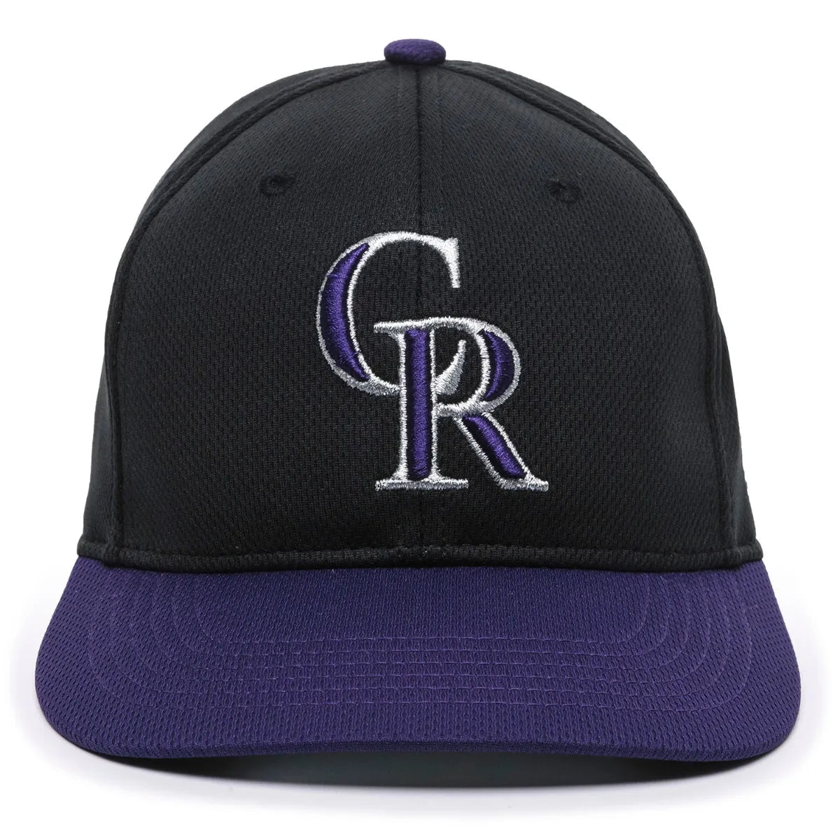 Outdoor Cap Colorado Rockies™ Official MLB® Replica Structured Solid Panel Hat (MLB-350)-3