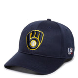 Outdoor Cap Milwaukee Brewers™ Official MLB® Replica Structured Solid Panel Hat (MLB-350)-4