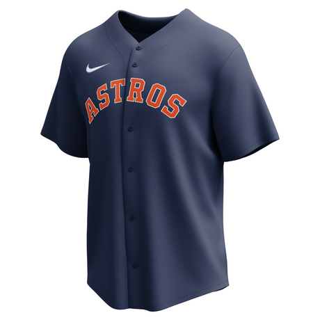 Nike Houston Astros Adult Institutional Full Button Jersey-1