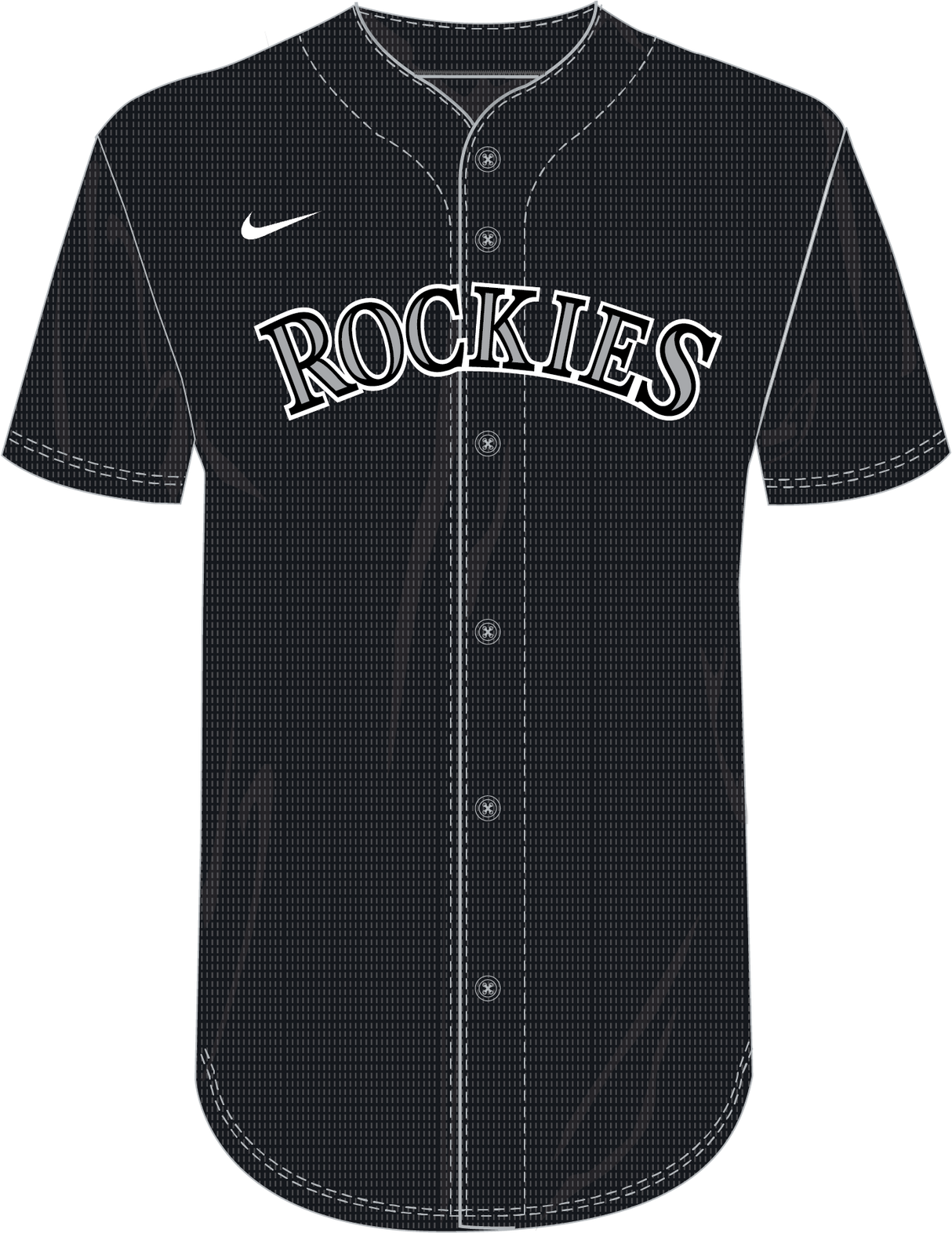 Nike Colorado Rockies Youth Institutional Full Button Jersey