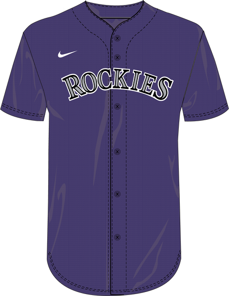 Nike Colorado Rockies Youth Institutional Full Button Jersey