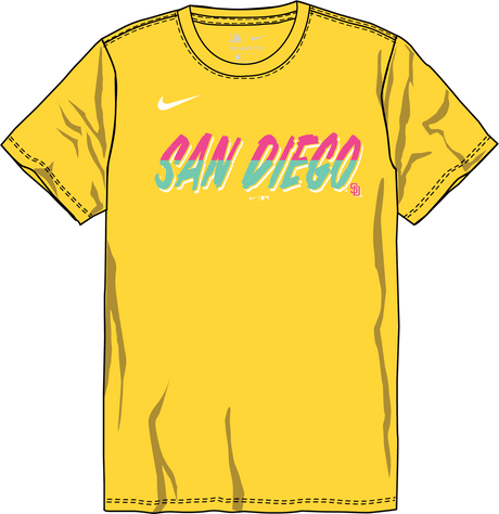 Nike San Diego Padres Youth Institutional Short Sleeve Crew Neck Tee