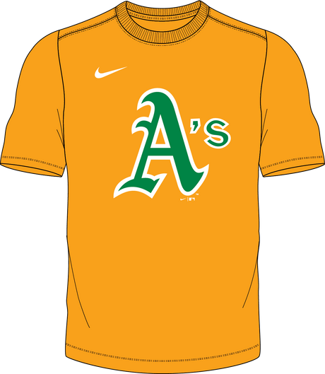 Nike Oakland Athletics Youth Institutional Short Sleeve Crew Neck Tee