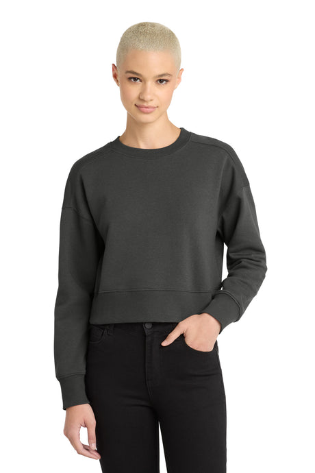District Women's    Perfect Weight    Fleece Cropped Crew DT1105