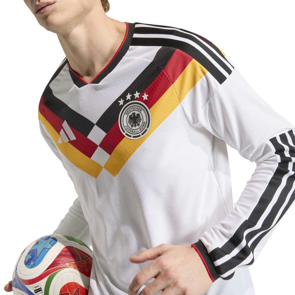 adidas Men's Germany 26 Home Authentic Long Sleeve Jersey-7