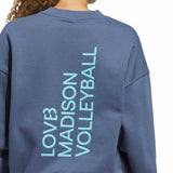 adidas Women's LOVB City Graphics Pullover Crew-7