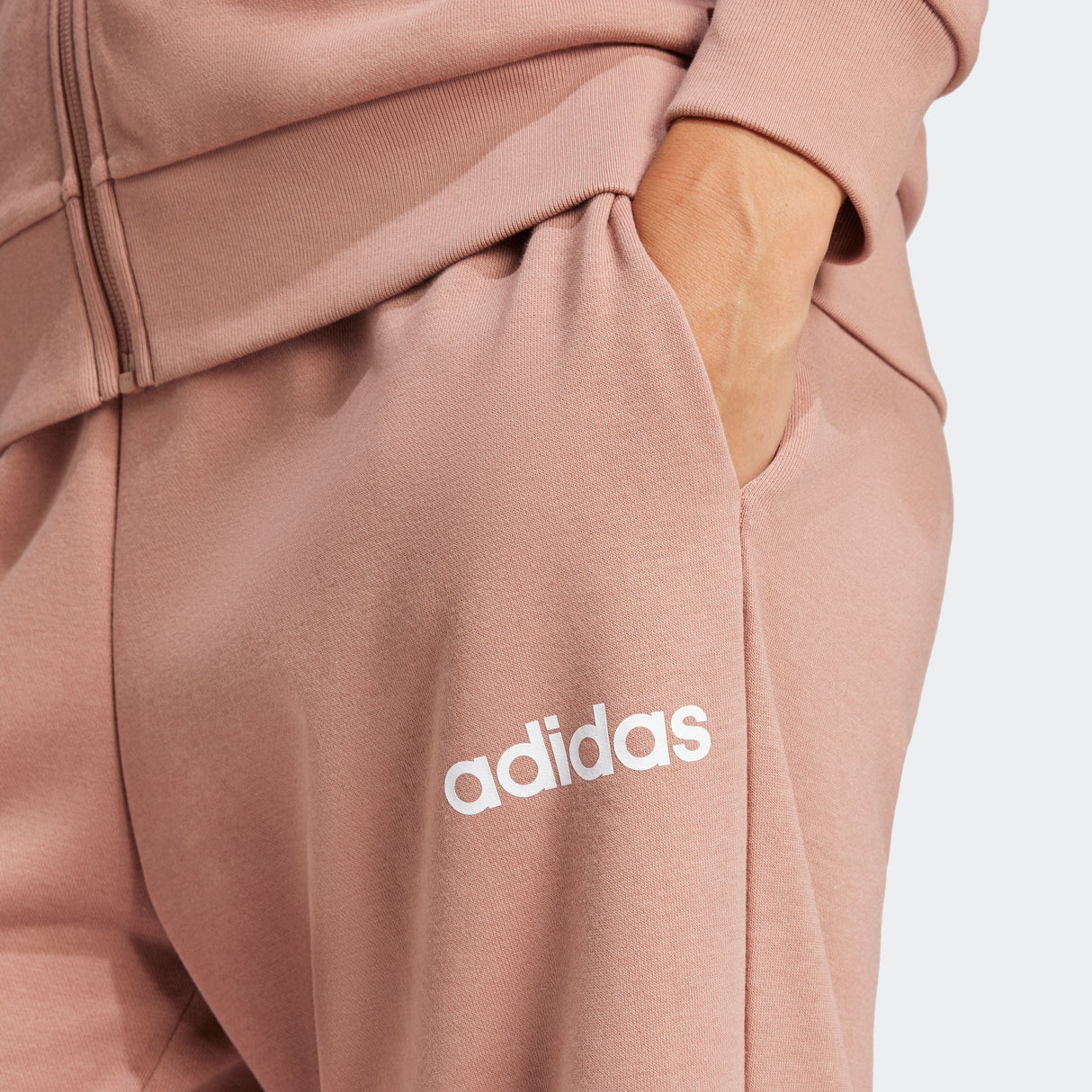 adidas Women's Essentials Linear French Terry Cuffed Pant-4