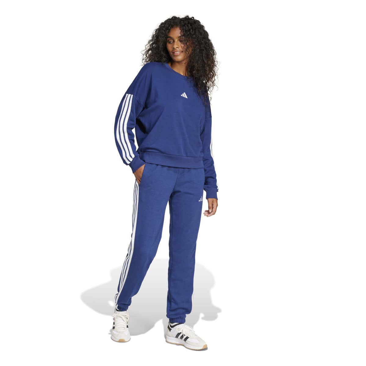 adidas Women's Essentials 3-Stripes French Terry Cuffed Pants-5